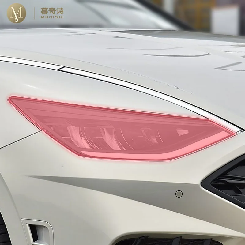 

For Hyundai Sonata 20-2023 pre cut car exterior headlight scratch resistant TPU protective film transparent/smoked black