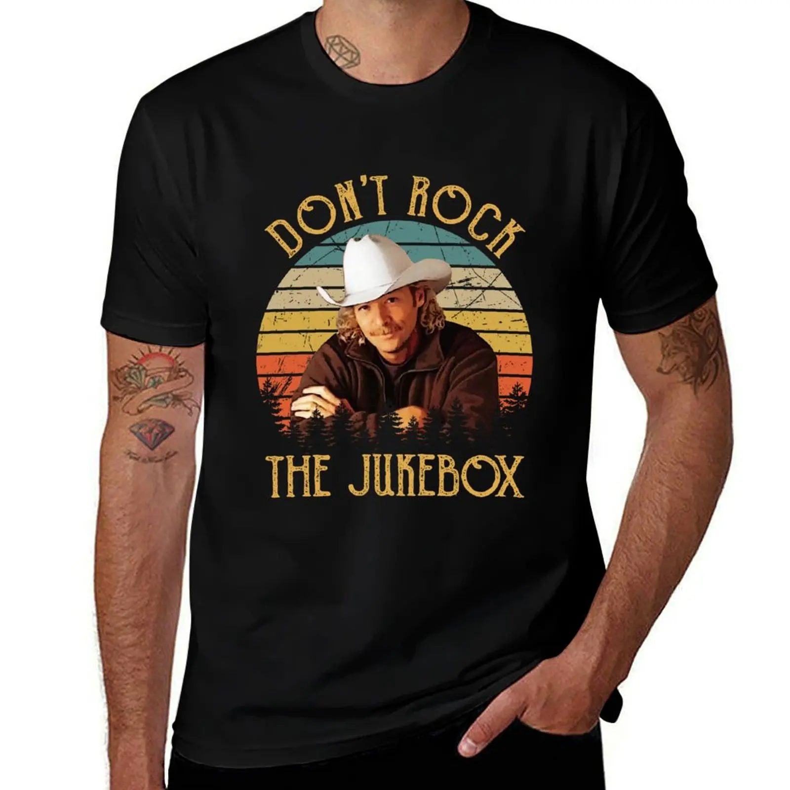 

Vintage Style Alan Tee Jackson Don't Rock The Jukebox T-Shirt man t shirts for men man graphic t shirt T-shirt