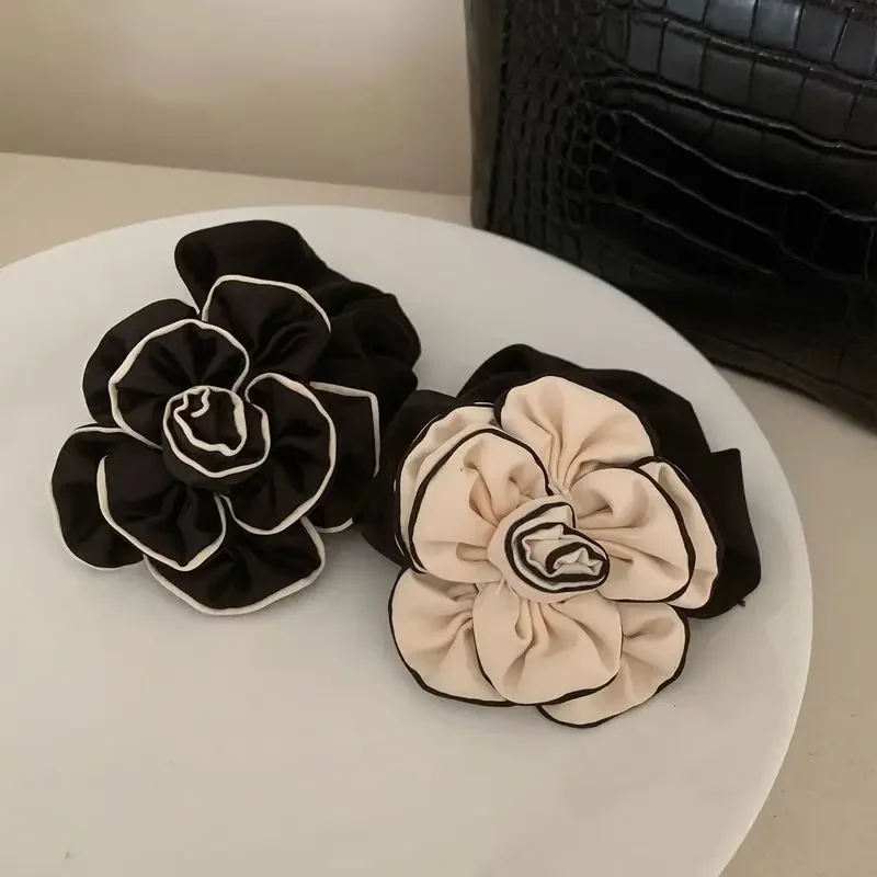 1/2pcs Fashionable Camellia Hair Clip Large Back of Head Gripper New High End Elegant Sweet Hairpin Accessories - Detail 1