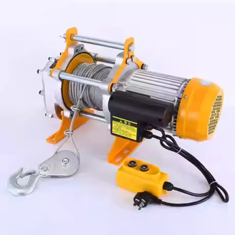 

Aluminum Shell Multifunctional Hoist 220v Household Winch 1 Ton 2T Electric Hoist 380v Construction Decoration Small Crane