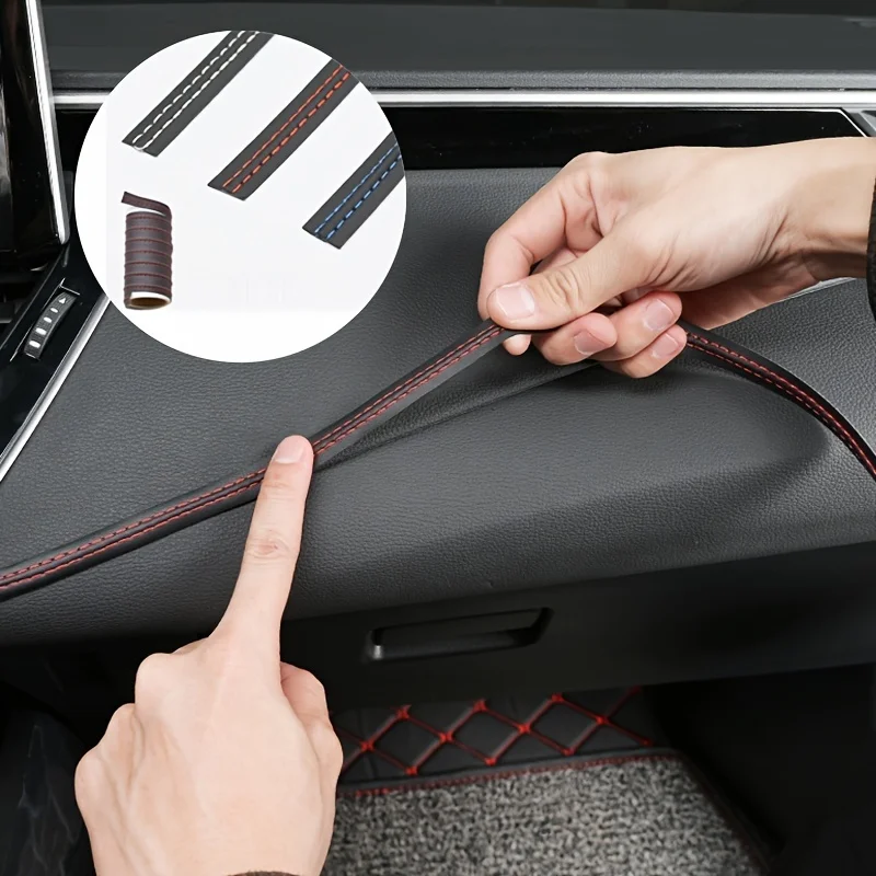 Car Interior Molding Trim 2M/4M Red Blue Multicolor Stitch Decor