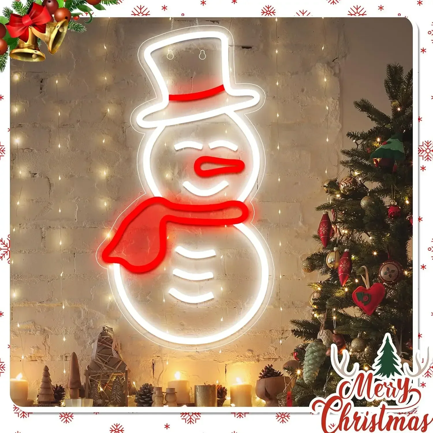 ثلج النيون تسجيل USB عكس الضوء LED ضوء النيون تسجيل جدار الفن الديكور لغرفة النوم غرفة المعيشة بار هدايا عيد ميلاد الحزب