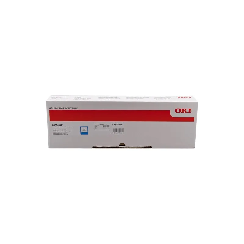 OKI C831/C841 Cyan Original Toner cartridge-44844507 44844507 tintasycartuchos.com