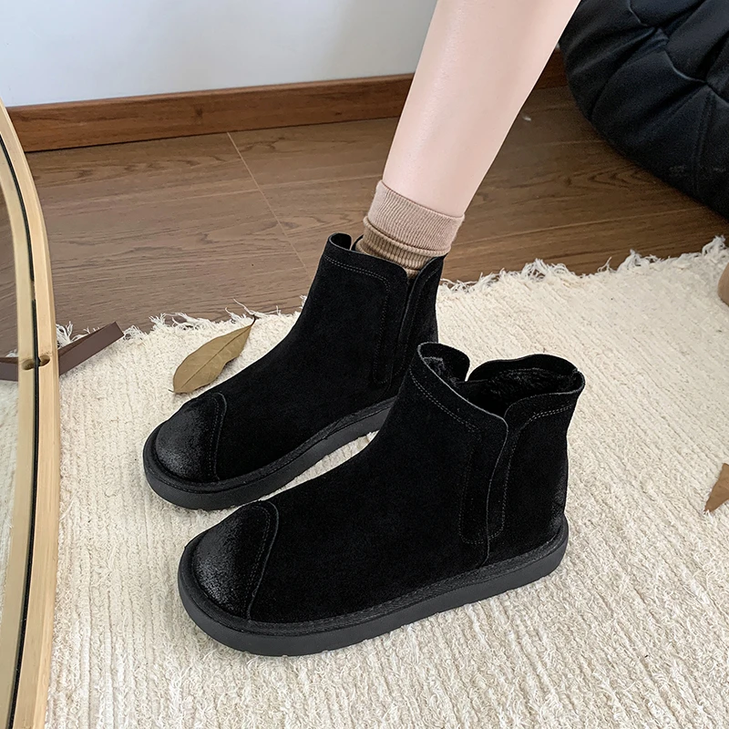 2024 Mori Retro High-Help Big Head Doll Shoes Muffin Thick-Soled Short Boots College Wind Women's Casual Ankle Boots Women Boots