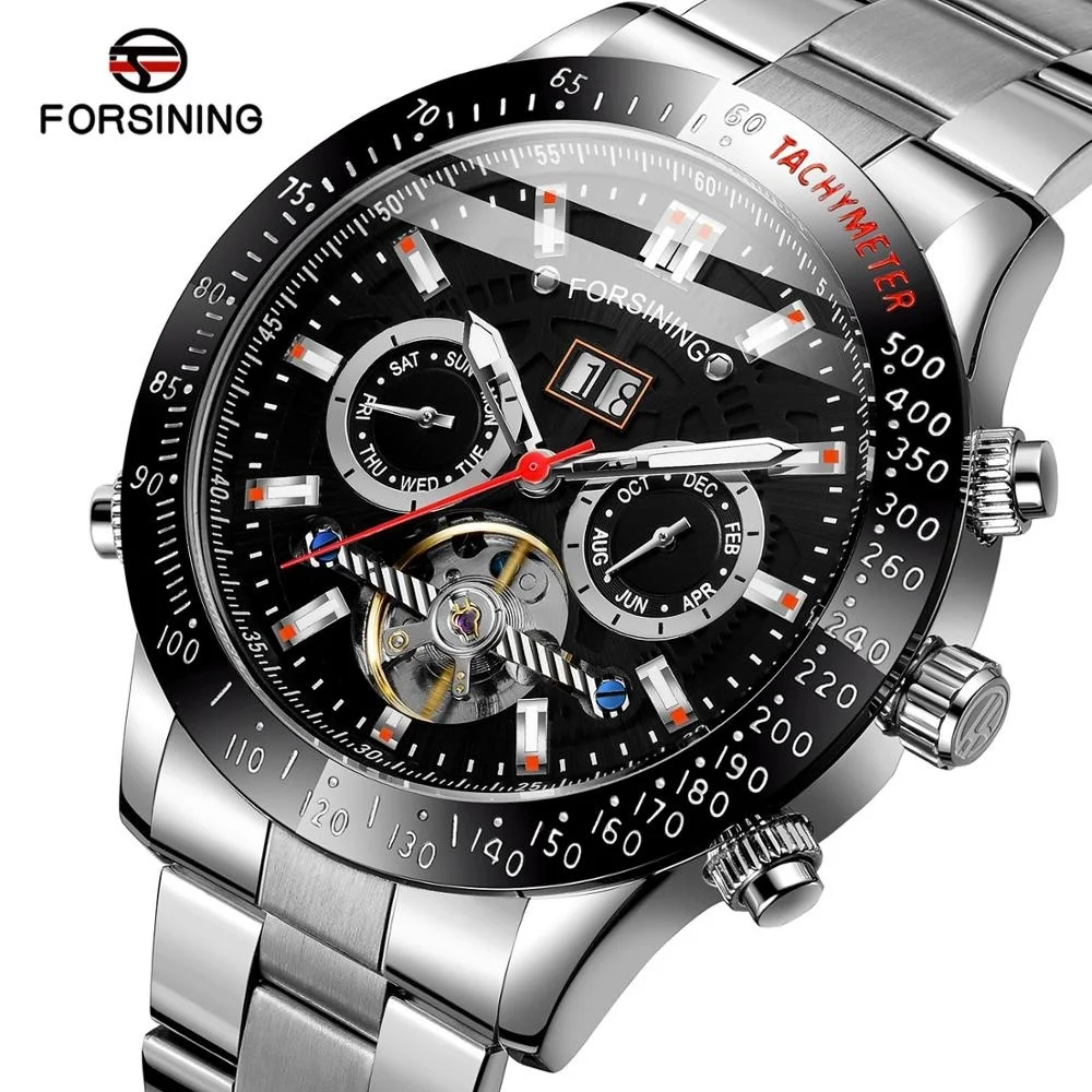 FORSINING 332G Luxury Brand Series Men\'s Watch Professional Aviation Week Business Automatic Date Sports Watches Surprise Price