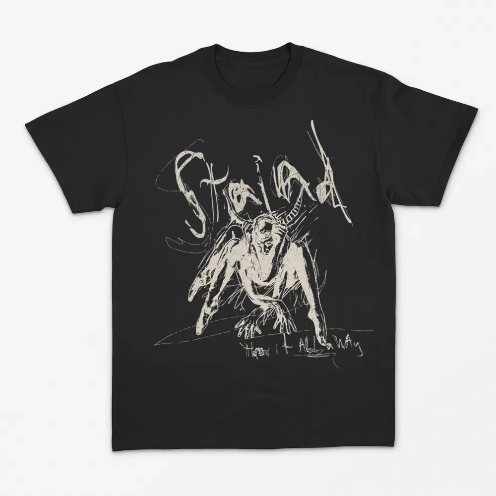 STAIND Band Throw It All Away Graphic T-Shirt-Black Band Tee Unisex Short-sleeved Retro Street Y2K Casual Fashion Tops Clothing