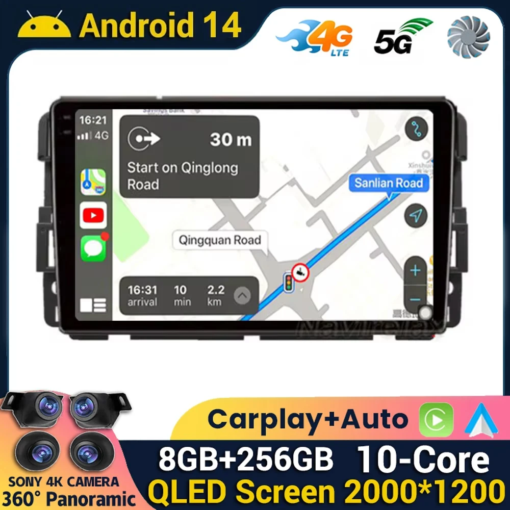 Android 14 360 Camera For Chevrolet Silverado Impala GMC Yukon Acadia Sierra Car Radio Multimedia Video Player Navigation GPS 4G