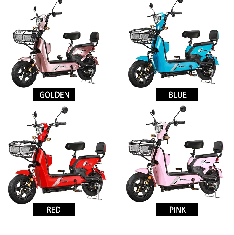 48V350W Brushless Electric Scooter Women's Electric Vehicle Commuter Adult Battery Bicycle