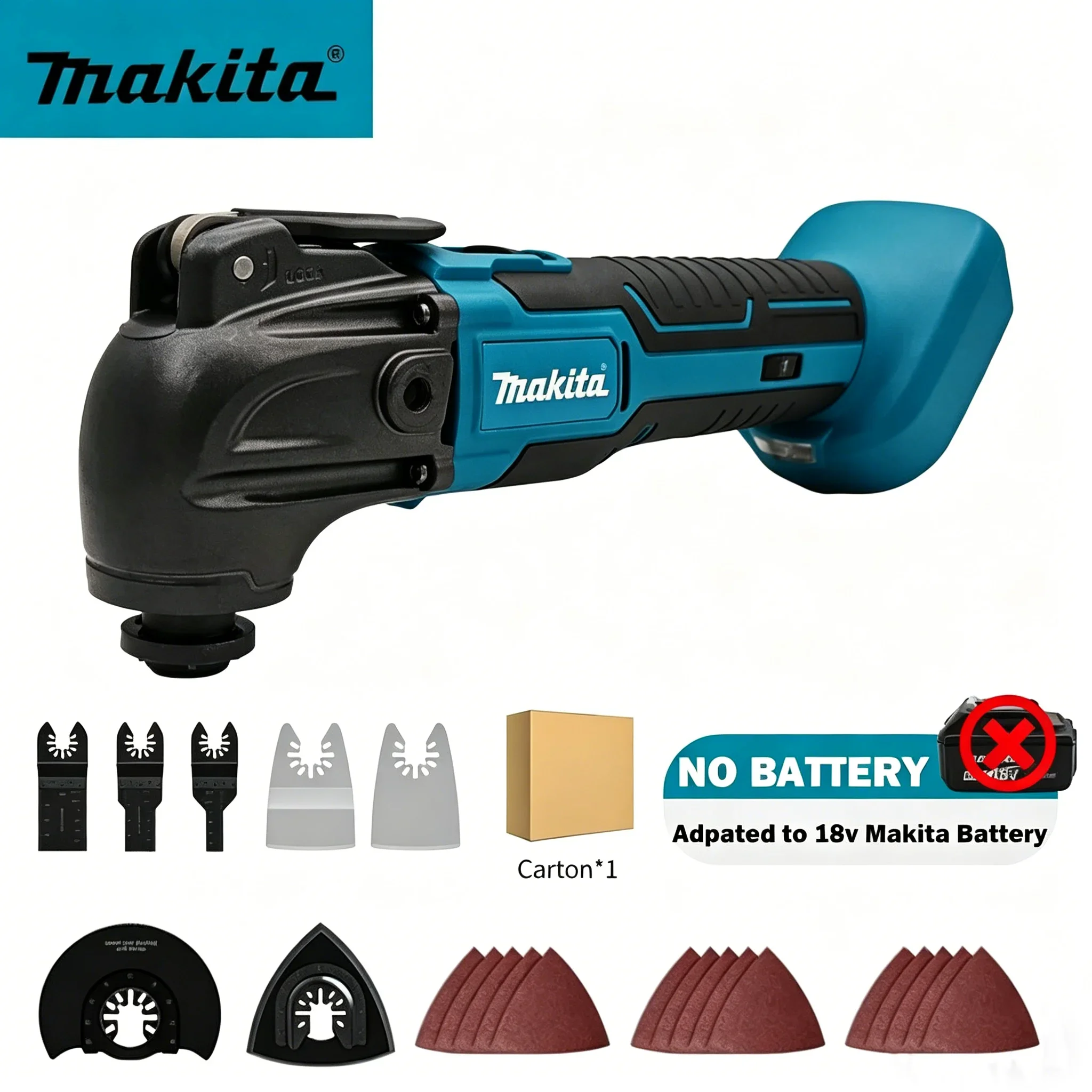 Makita 18V DTM51 Cordless Oscillating Multi-Tool 6-Speed Quick Release Electric Trimmer Shovel for Home Renovation