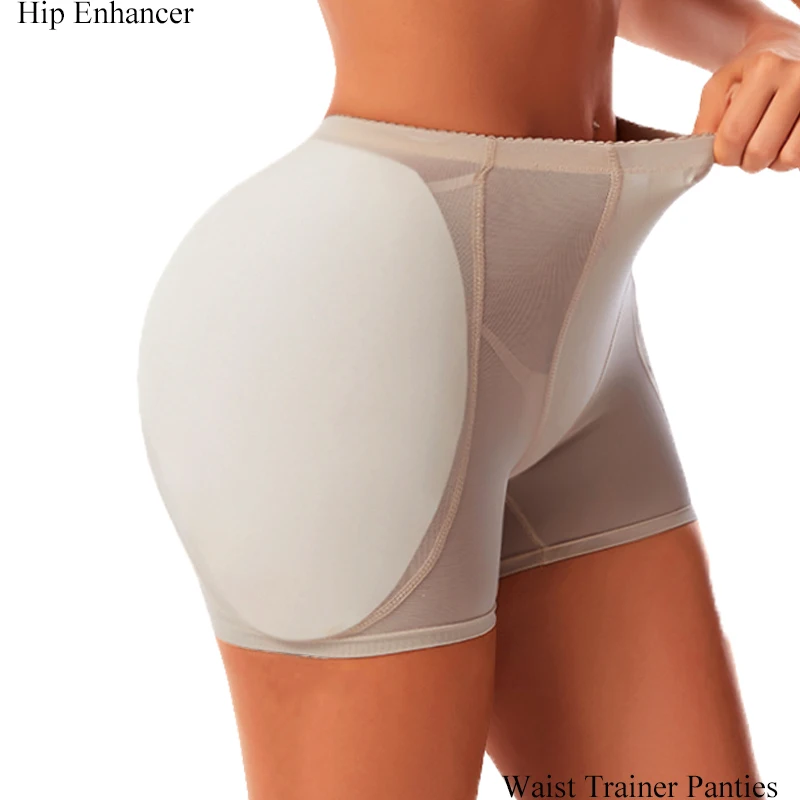Kobiety gąbka majtki z wkładkami Push Up Butt Lifter fałszywe Ass figi Sexy Hip Enhancer Bodyshorts kontrola bielizna klocki pośladki