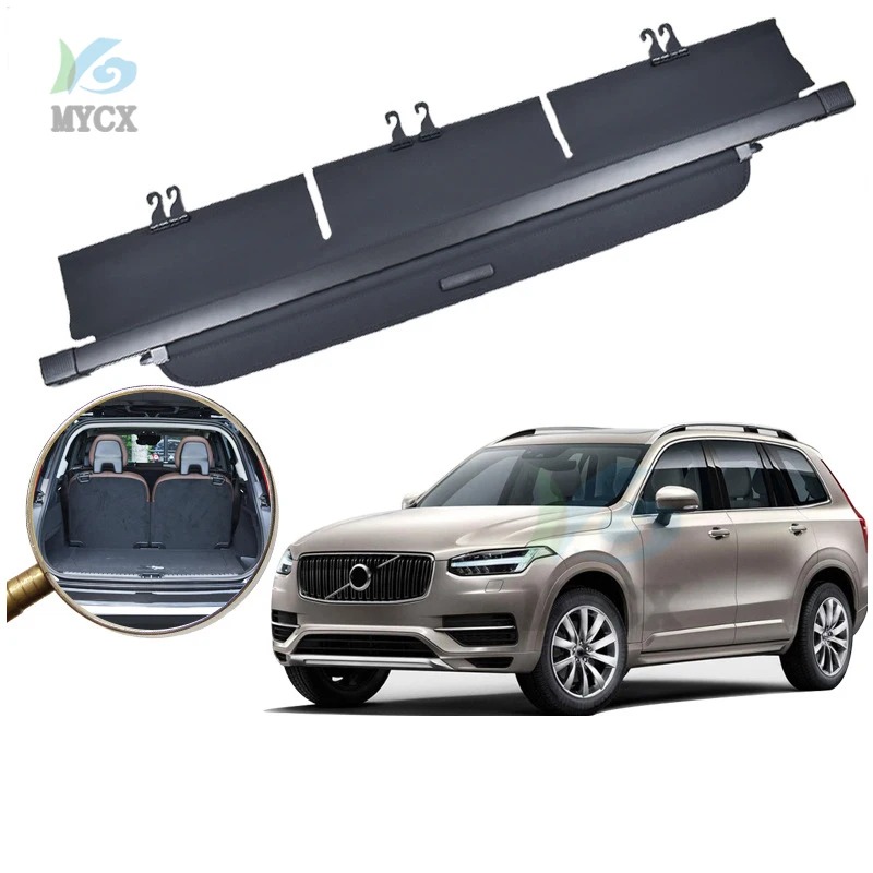 Car Interior Rear Trunk Cargo Luggage Cover Security Shade Shield Curtain Retractable Cargo Cover For Volvo XC90