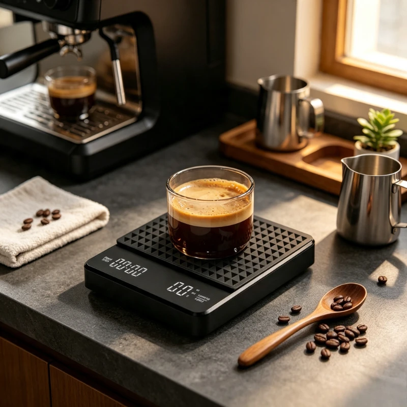 Digital Coffee Scale with Timer High Precision Pour Over Espresso Brewing Weight Scale Silicone Mat for Home Barista 커피 저울