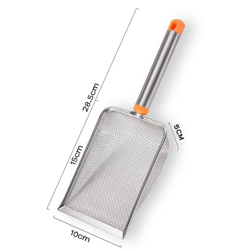 Stainless Steel Fine Mesh Cat Litter Scoop Easy To Clean Non-Stick Shovel For Reptiles Sand Efficient Durable Litter Scoop - Image 6