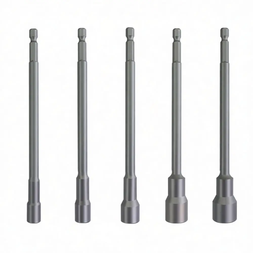 150mm Long Magnetic Socket Adapter For Fuxin Power Drill Bit Extension Tool Steel Chrome Plated Impact Driver Tool