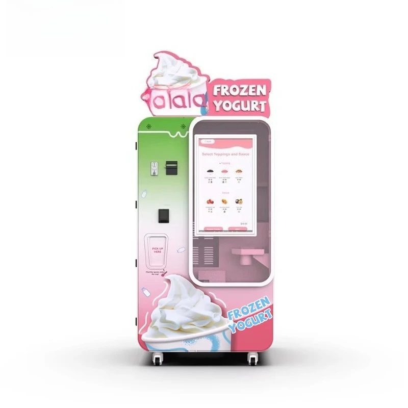 Geavanceerde, gepersonaliseerde ijsautomaten, 24/7, volautomatisch, touchscreen, contactloos betalen, zelfbediening, premium kwaliteit