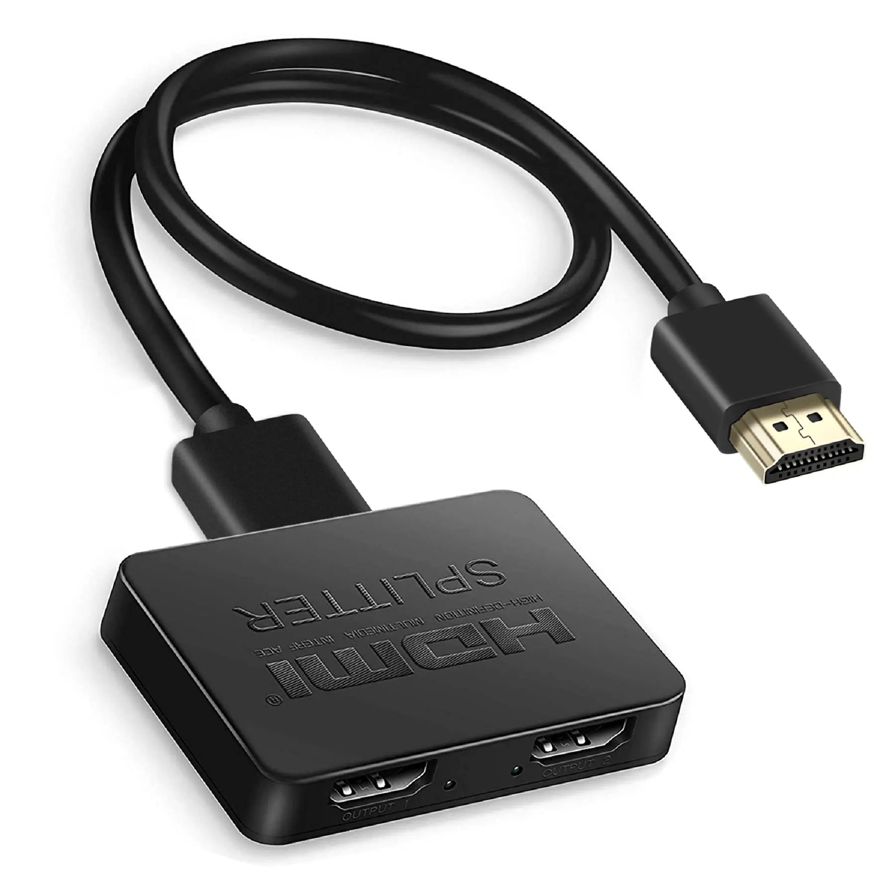 

4K HDMI Splitter 1 in 2 Out for Dual Monitors Duplicate/Mirror Full HD 1080P 1 to 2 Amplifier for PS4/3 TV Box Switcher Adapter