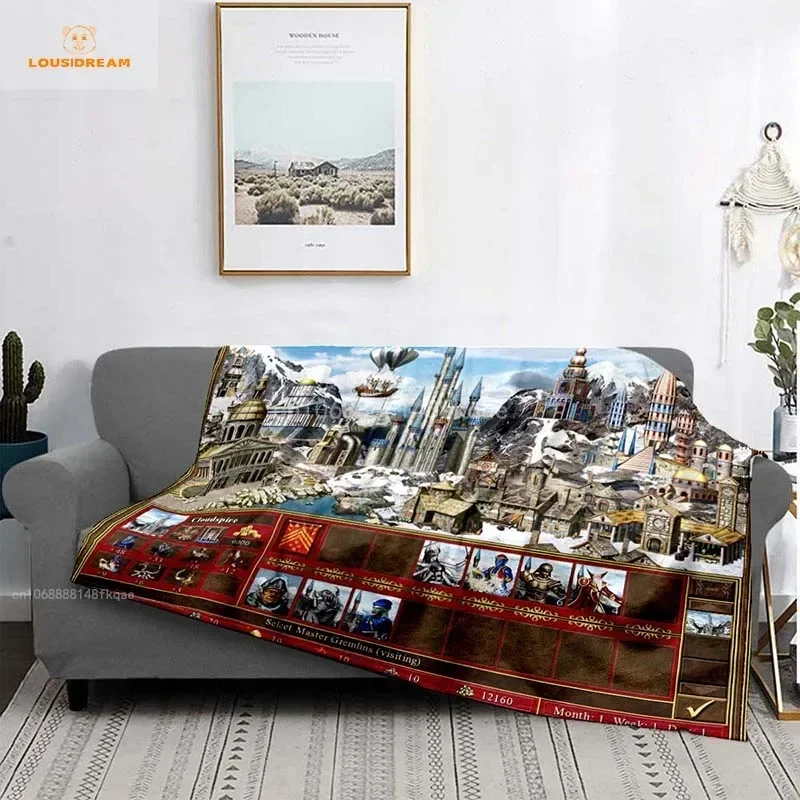 Heroes of Might & Magic 3 Blankets Flannel Winter Plaid Anime Multi-function Lightweight Throw Blanket for Bed Car Bedspreads