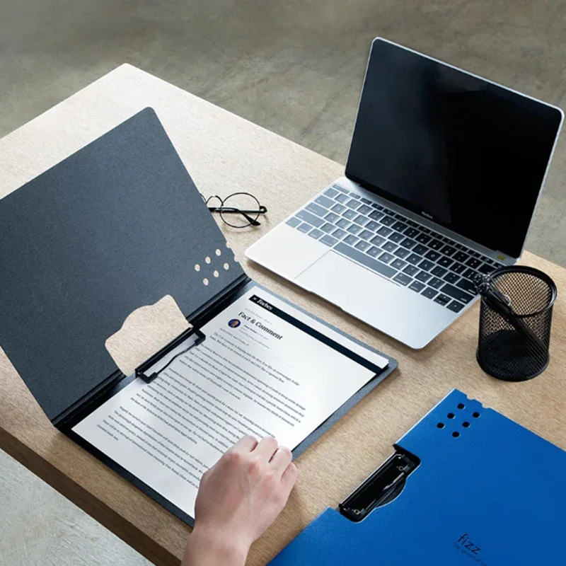 Mijia cartella A4 orizzontale 7 colori cartella Texture opaca Pad portatile portapenne portapenne Fizz Office Metting File Pocket 2 tipi