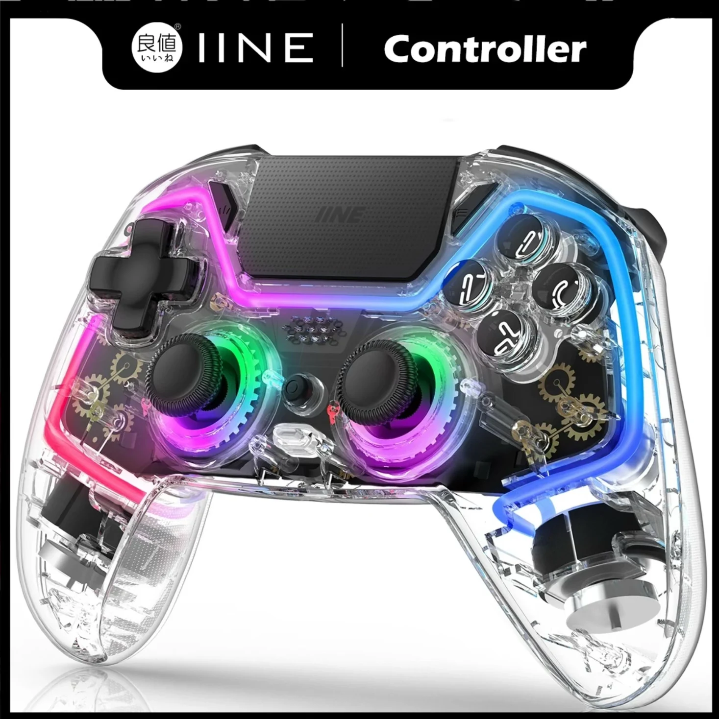 iine-bastet-wireless-controller-compatible-with-ps4-switch-pc-android-ios-hall-effect-joystick-trigger-with-touch-pad