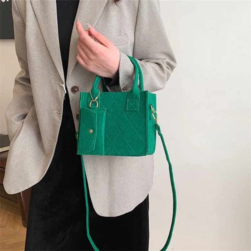 3 Stück/Set geprägte Damenhandtasche, stilvolle Umhängetasche, Clutch und Geldbörse, einfarbige quadratische Umhängetasche, Stoff für den täglichen Gebrauch – Detail 31