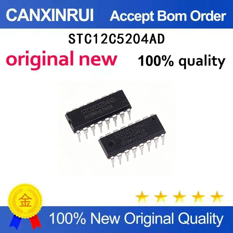 

（5-100 pieces）Brand new original STC12C5204AD 12C5204AD DIP-16 spot chip IC