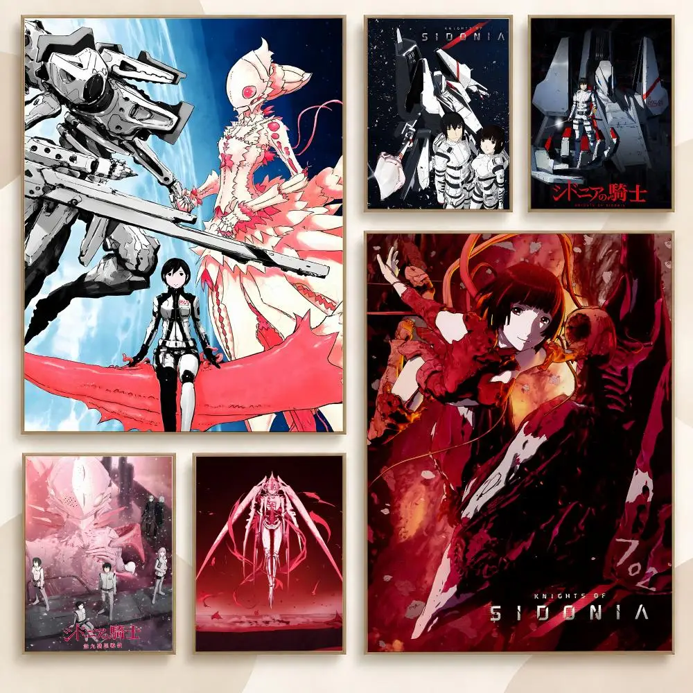 Knights of Sidonia Sci-Fi Mecha Anime Space Battles Poster Contemporary Wall Art Print for Bedroom & Living Room, Unframed