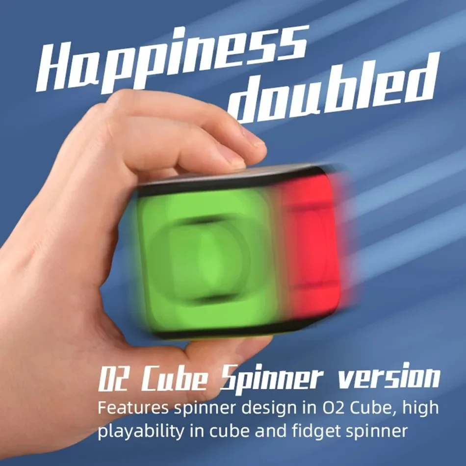 QiYi Finger Decompression O2 Cube Standard 1x1 Magic Cubes Puzzle Spinner  Speedcube  Educational Toy for Children Kids Gift Toy