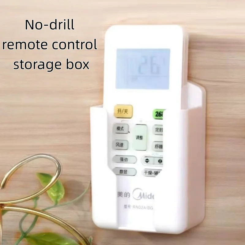 1PC Plastic Air Conditioner Remote Control Holder White Self Adhesive Remote Controller Holder Waterproof Space Saving
