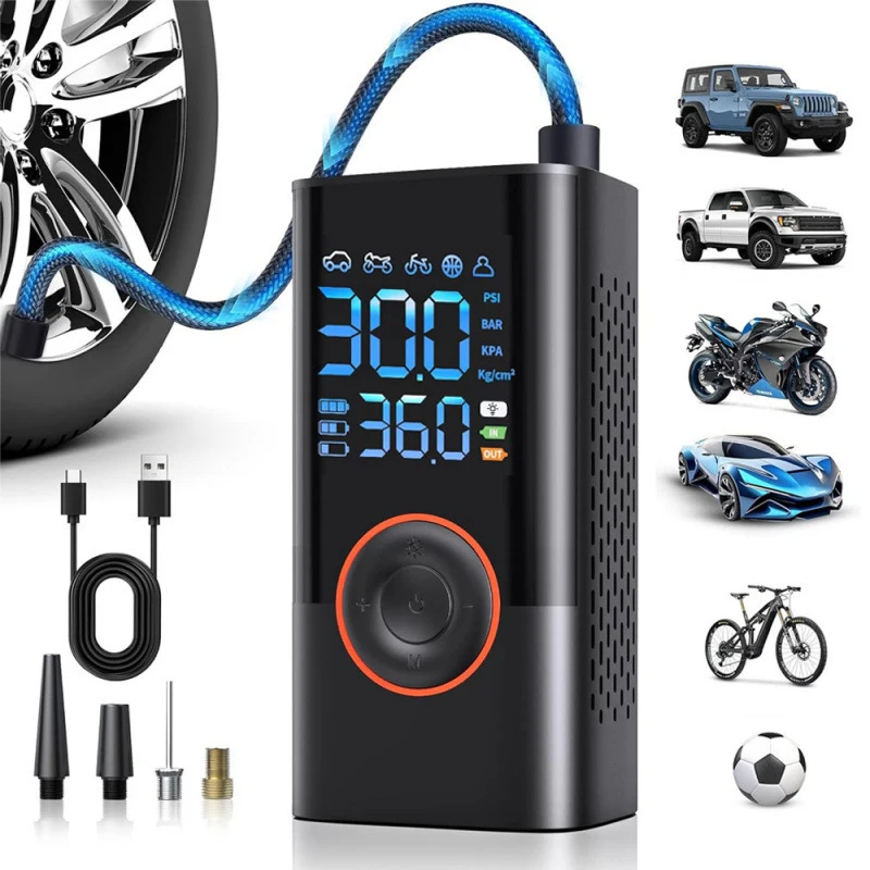 

Outdoor Mini 150PSI Air Pump Tire Inflator Portable Air Compressor with Digital Pressure Gauge for Car Bike Motorcycle Bal.