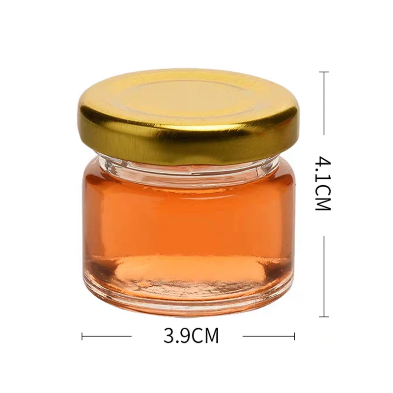 30 Pieces Small Glass Honey Jars with Covers, 25ml Empty Glass Bottle, Wedding, Birthday Party, Return Gifts Glass Storage Jar