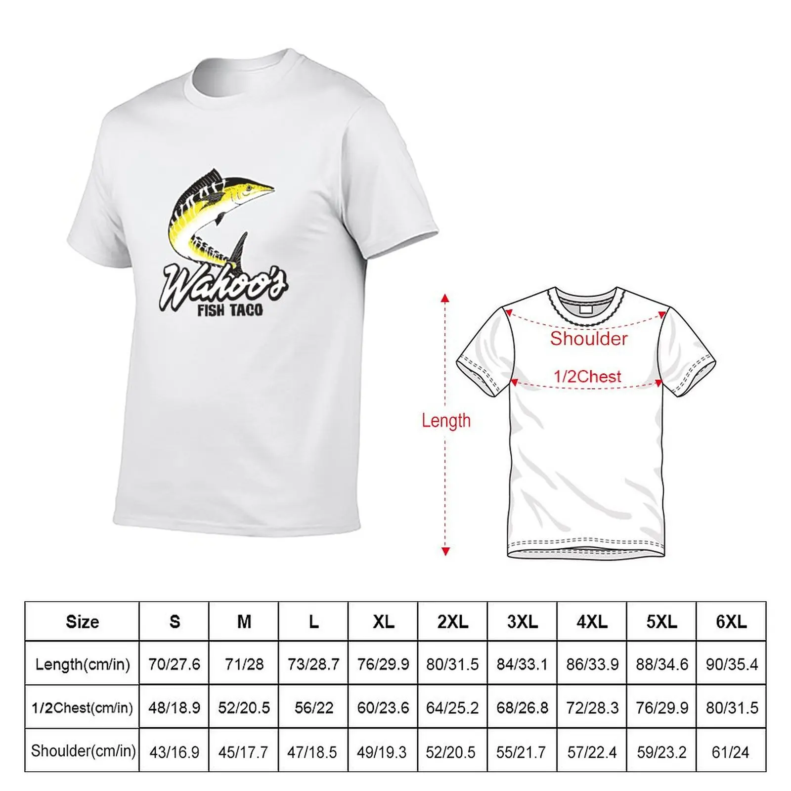 Wahoo's Fish Taco Resto T-Shirt Creative Graphic Tee Shirt