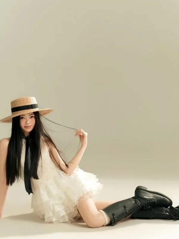 

Fashionable Sweet Girl's Dress Photography Studio Art Photo Shoot Clothing Korean Style Freshness Photographic Costume