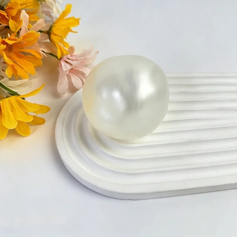 Vaseline Shiny Pearl Squishy Ball Squeeze Toy Coconut Oil Filled Shapeable Relief Sensory Anxiety Portable Handheld Calming Toy