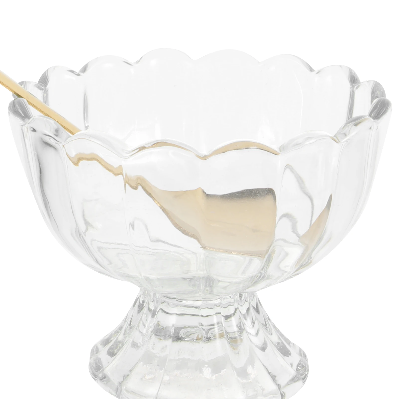 

Dessert Cup 2 Sets Transparent Salad Pudding Ice Cream Bowl Multi function Kitchen Accessory Elegant Sturdy Chic Home Office