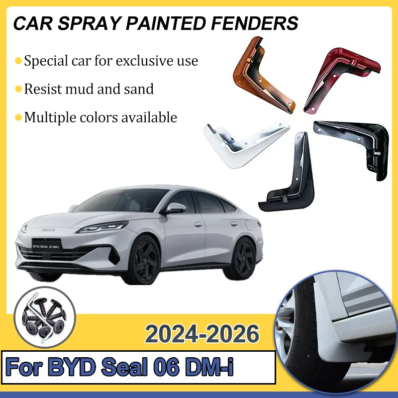 

Car Mudguards For BYD Seal 06 DM-i 2024 2025 2026 Auto Flap Splas Splash Guard Front Rear Fenders Mud Flap Car Tools Accessories