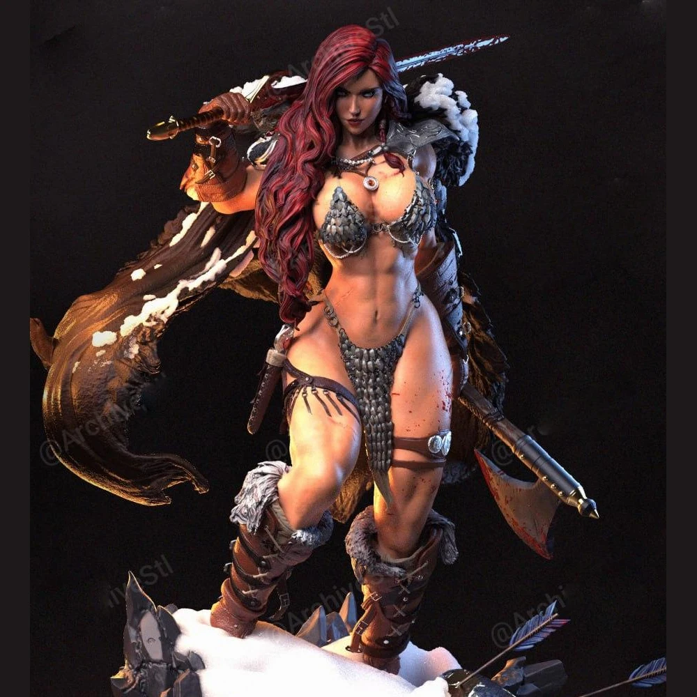 

1/24 Belle Sonja SFW Grey Resin Figurine Toy Unpainted GK Doll Unassembled 3D Print Assembly Miniature Reduction Statue Toy