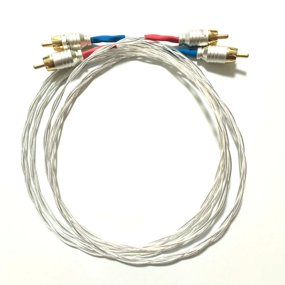 HIFI 5NOCC RCA Versilbertes Signalkabel für Audiophile-Verstärker, CD- und DVD-Player, Audio-Verbindungskabel – Detail 6