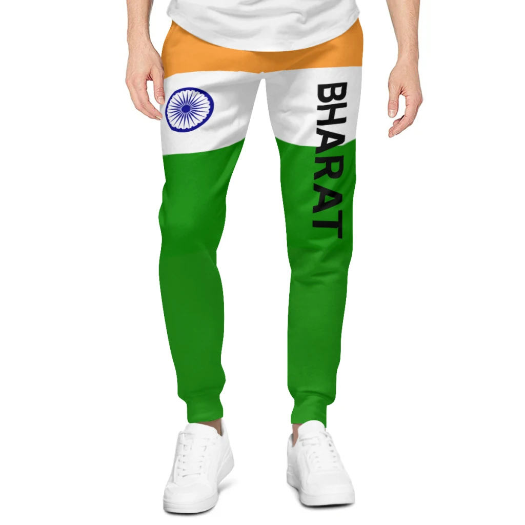 

Мужские спортивные штаны с карманами и флагом Индии Bharat 2025 года, спортивные повседневные спортивные штаны с завязками