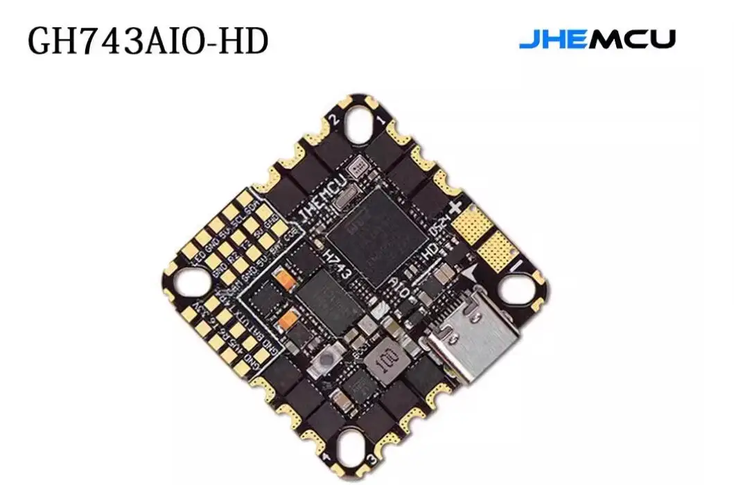 JHEMCU GH743AIO HD H743 H7 743 Bezszczotkowy kontroler prędkości lotu FC F4 3-6S AIO 40A 50A BEC do wykałaczek RC Drone