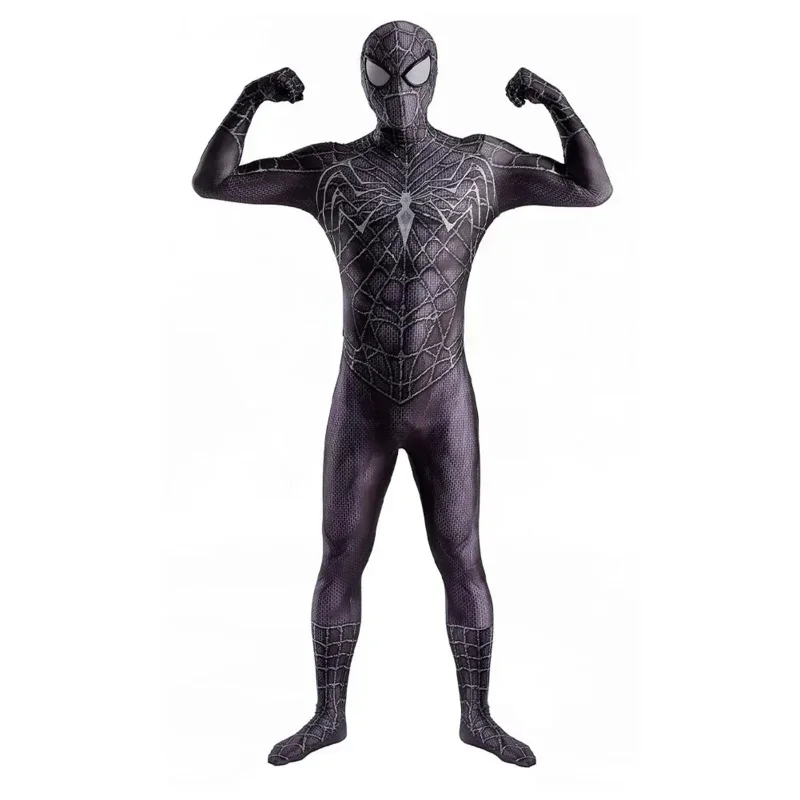 Fato de super-herói do simbionte para adultos e crianças, macacão completo, macacão de Halloween, segunda pele Zentai, homem-aranha