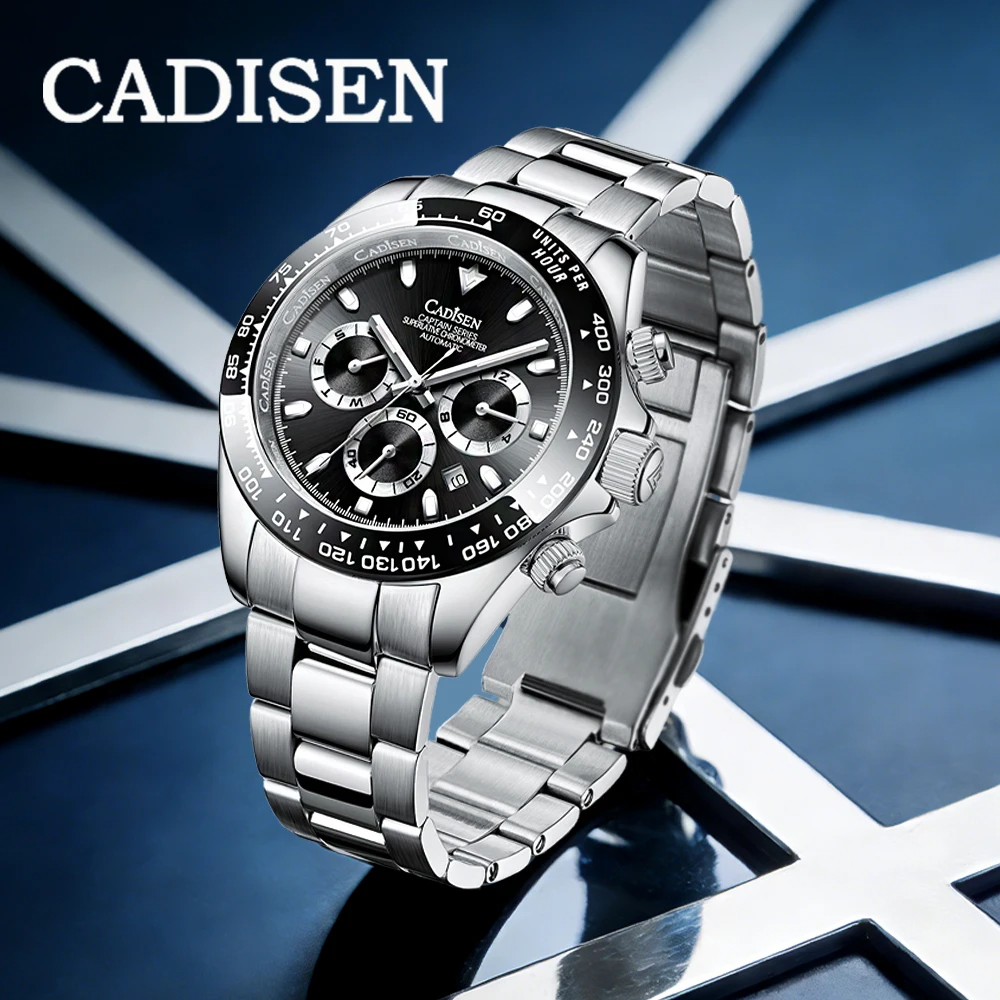 

2026 CADISEN men's watch top luxury sapphire men's mechanical watch automatic watches for men's stainless steel waterproof reloj
