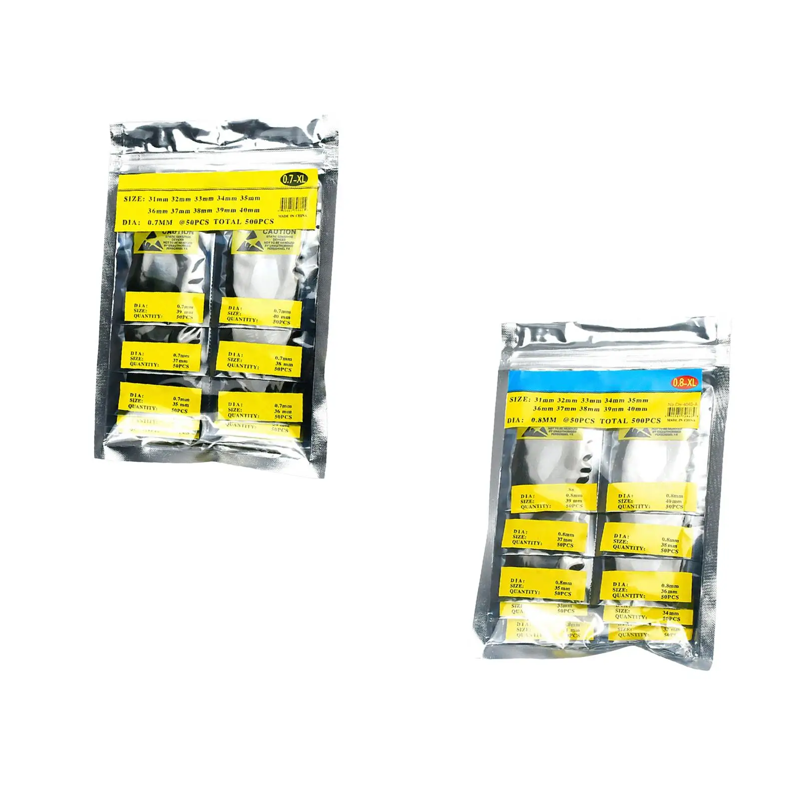 500pcs Watch Back Cover Gaskets Rubber O Rings Assortment 31-40mm Waterproof Seal Washers for Watch Repair DIY