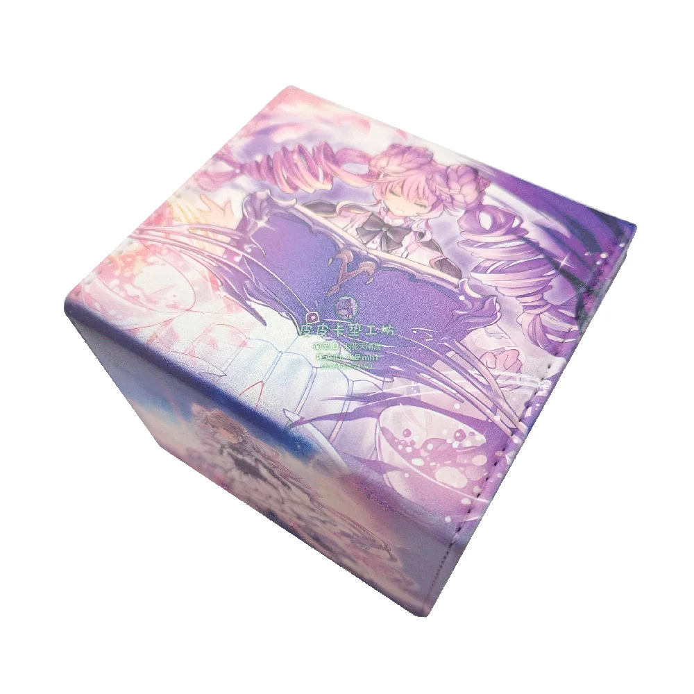 

Yu-Gi-OH! Vaalmonica Disarmonia DIY Large Capacity Leather Card Box Anime Game Collection Card Storage Box 10.2x9.5x8.2cm