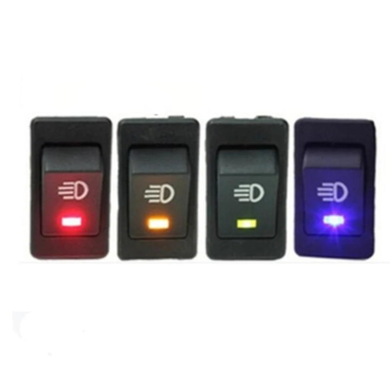 5PCS KCD4 Rocker Switch ON-OFF 2 Position 4 Pins LED 12V 35A automobile refitting fog lamp switch with light Rocker switch