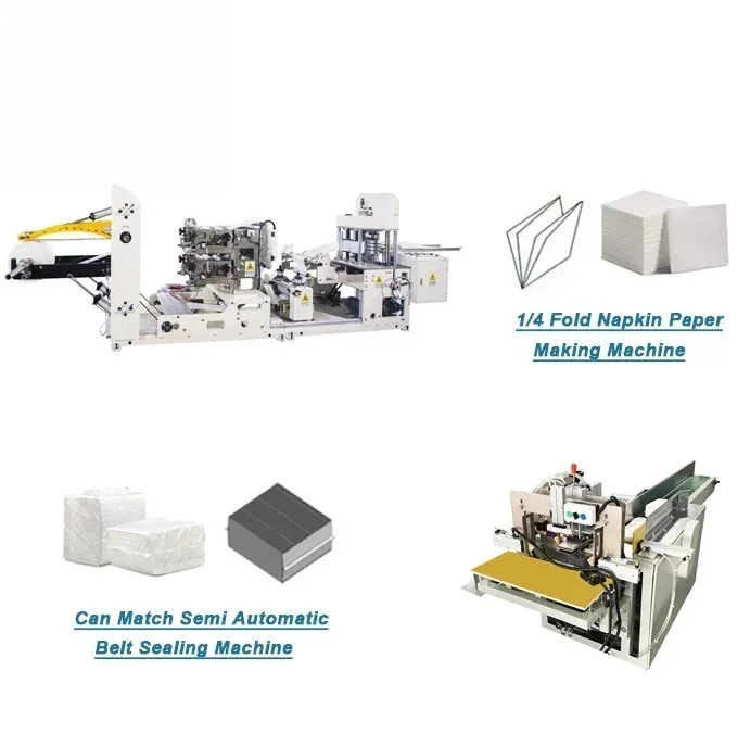 Small Business Factory Napkin Tissue 1/4 Square Fold Paper Napkin Tissue Paper Processing Machinery Product Making Machinery