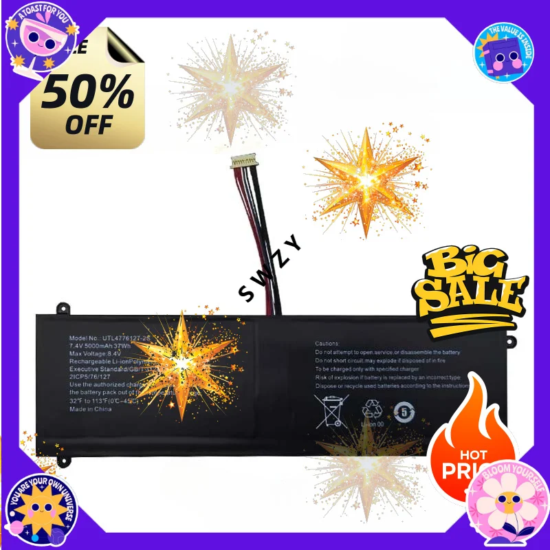 SWZY  High Quality 5000mAh UTL-4776127-2S Laptop Battery for Prestigio Smartbook 141 C2 PSB141C02ZFH_BB