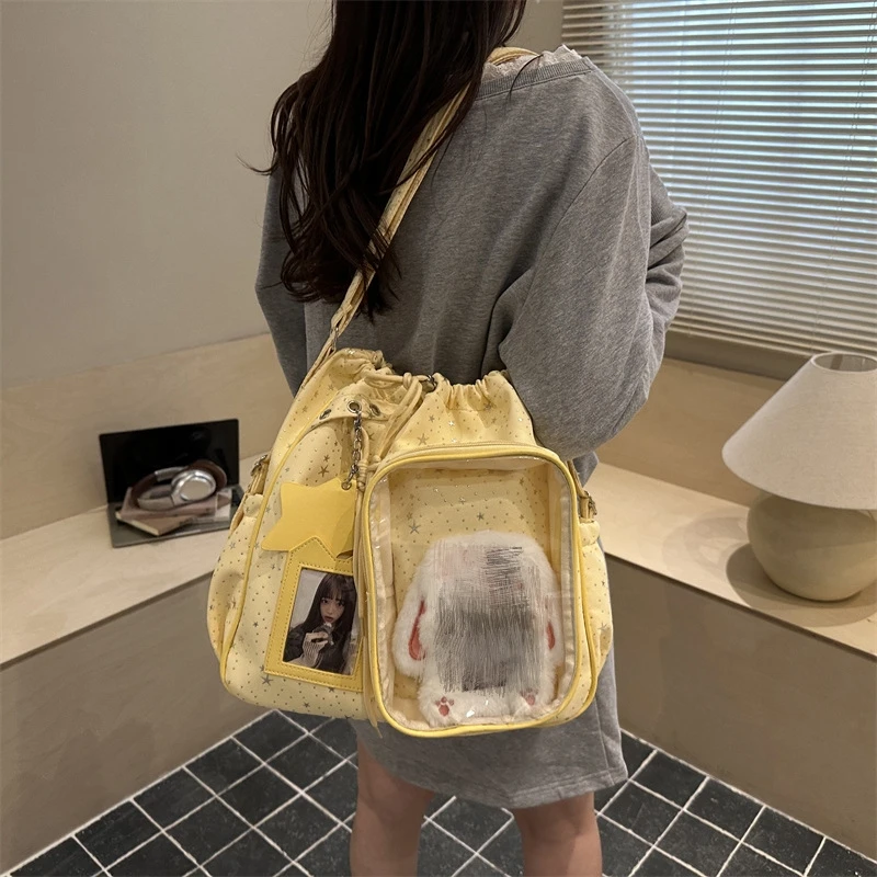 

Large-capacity Student Pentagram Backpack, New Style Double-shoulder Bag, College-style Bag, Ita Bag for Female Junior High Scho