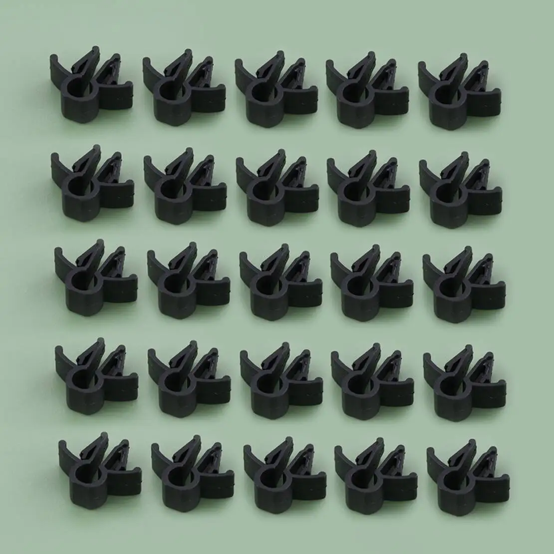 25pcs Windshield Windscreen Washer Pipe Retainer Clip Holder Clamp Black Plastic Fit for Toyota