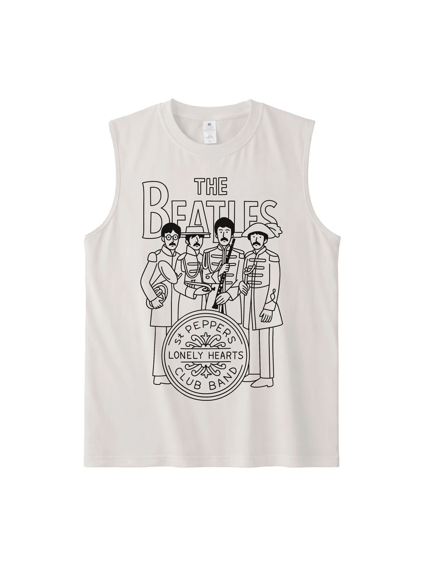 Pure Cotton American Casual Style Sleeveless Rock Music Band Tank Top Vest Breathable Sweat Absorbent Summer Youth Fashion