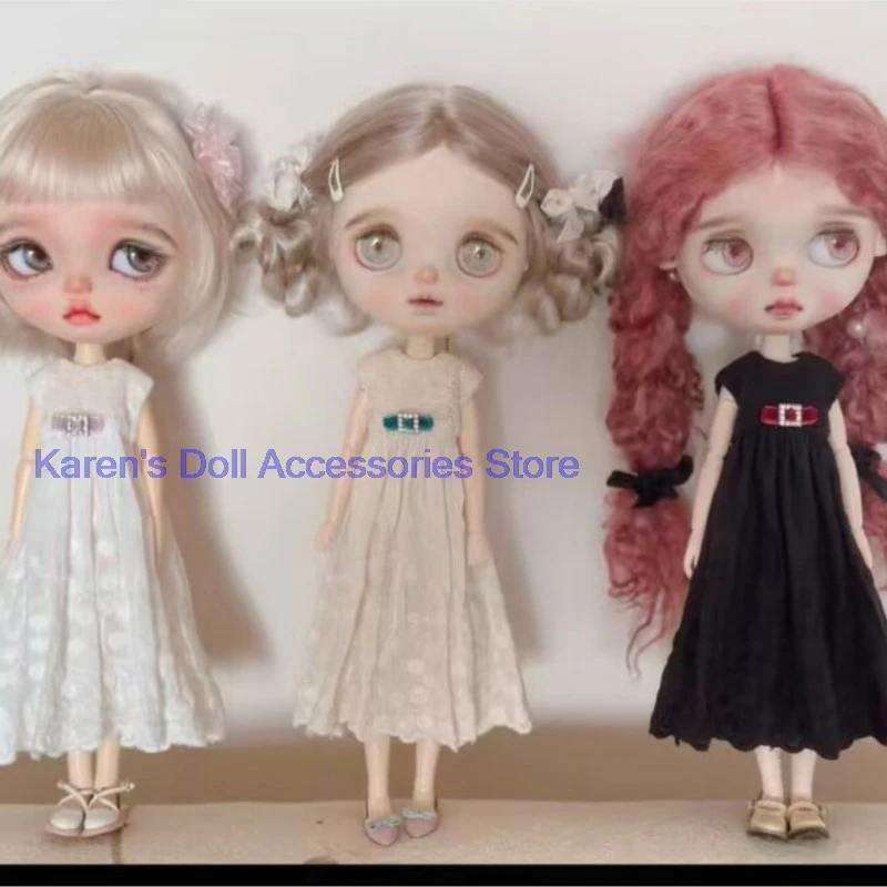 1pcs 2026 vintage retro Embroidery style one-piece dress for Blythe/landoudou(Fit for Lulu,ymy24,Ob22,24,26,zone, Jenny)